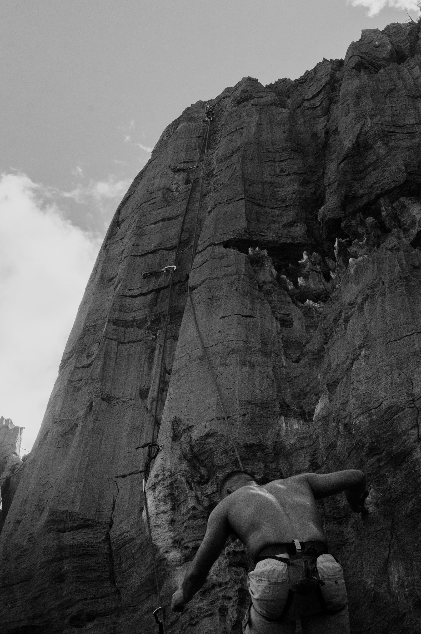 Victor climbing